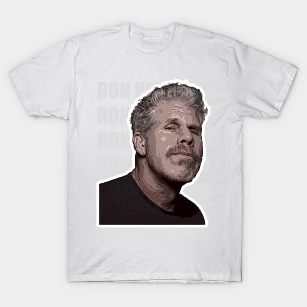 Ron Perlman Vector Art T-Shirt by Playful Creatives